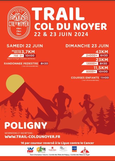 TRAIL DU COL DU NOYER DU 23 JUIN 2024 – PRESENTATION